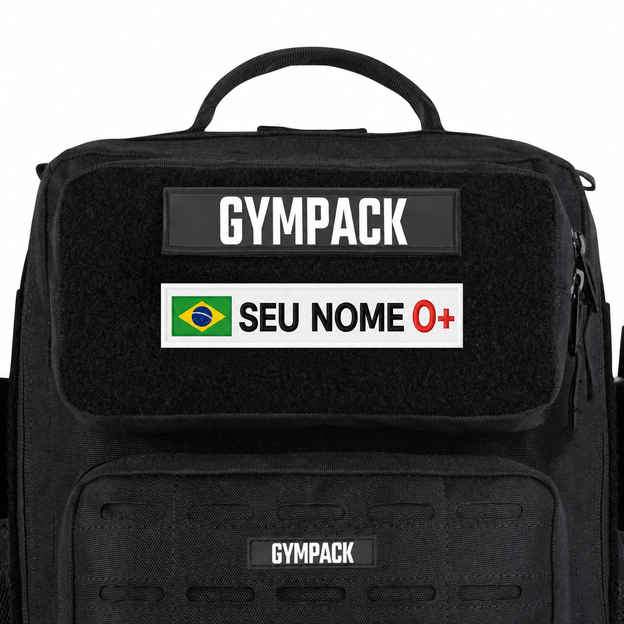 Patch Personalizável Brasil + Tipo Sanguíneo Branco