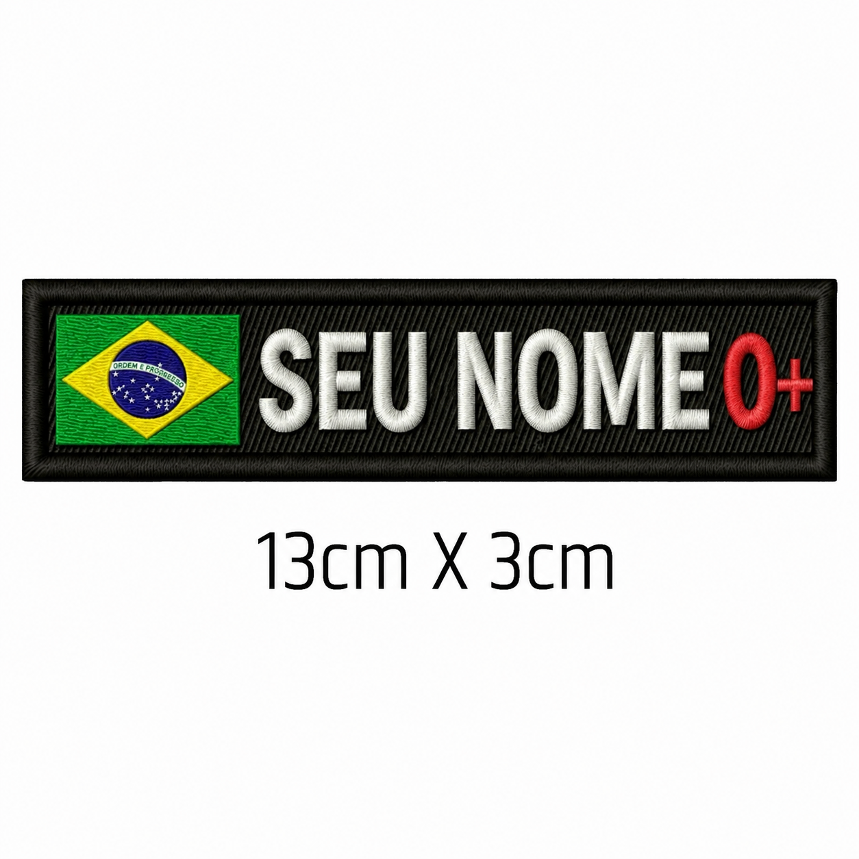 Patch Personalizável Brasil + Tipo Sanguíneo