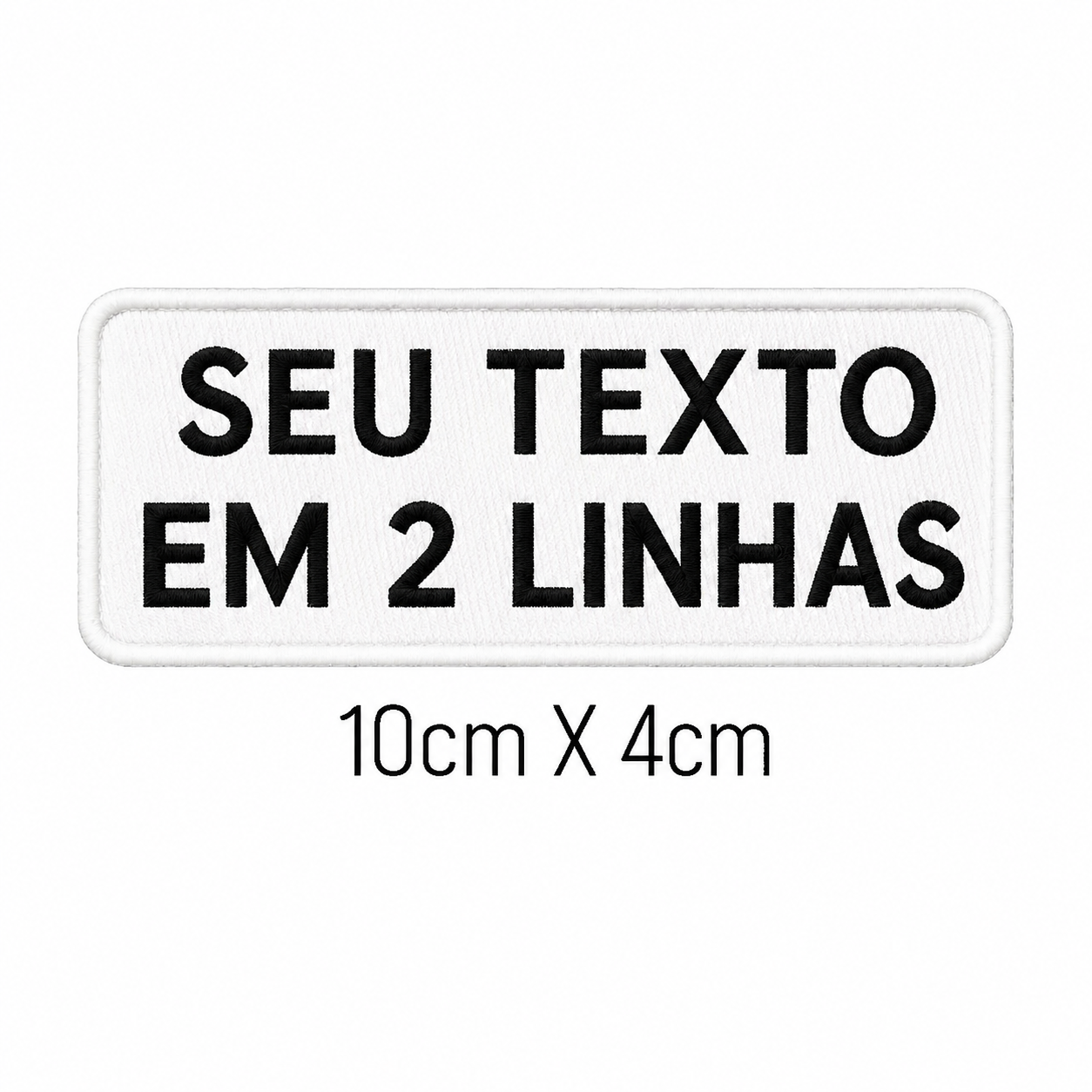 Patch Personalizável Duas Linhas Branco