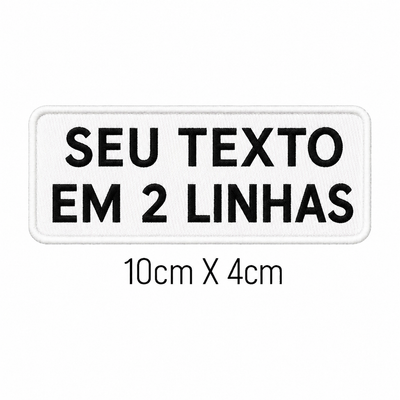 Patch Personalizável Duas Linhas Branco