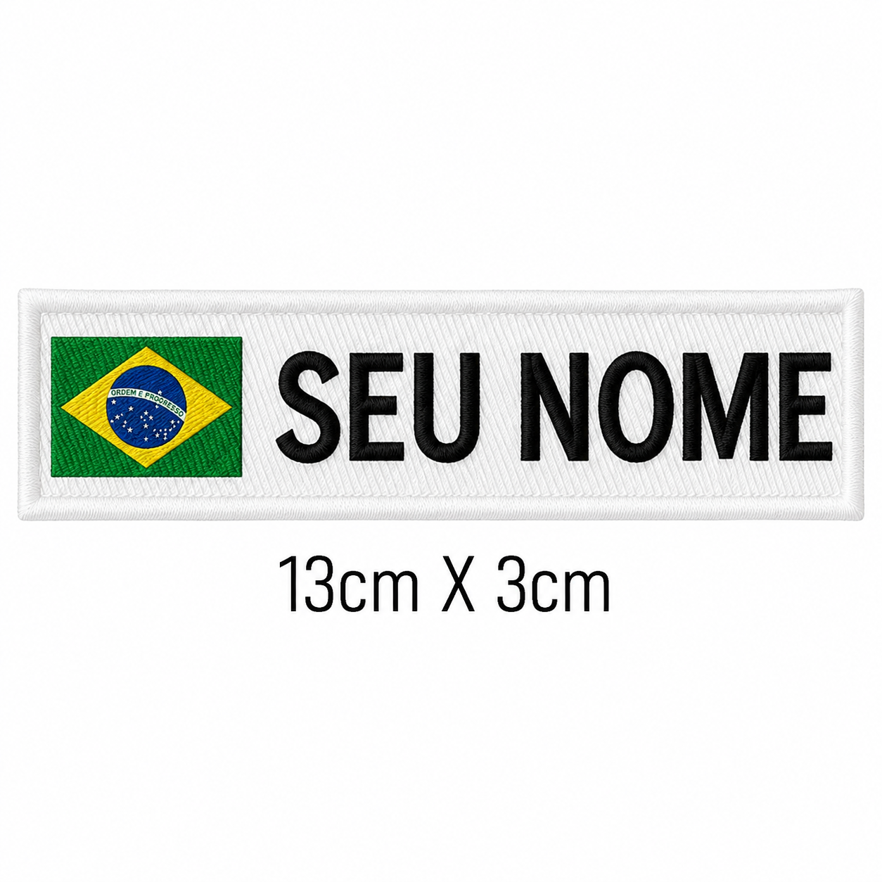 Patch Personalizável Brasil Branco