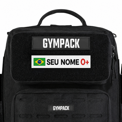 Patch Personalizável Brasil + Tipo Sanguíneo Branco