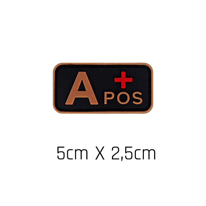 Patch Tipo Sanguíneo (A+, B+, AB+, O+, A-, B-, AB-, O-) Bronze