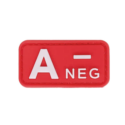 Patch Tipo Sanguíneo (A+, B+, AB+, O+, A-, B-, AB-, O-) Vermelho