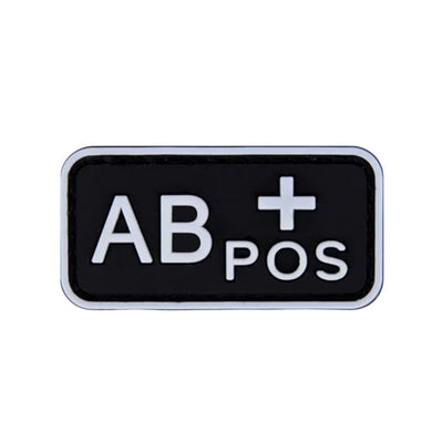 Patch Tipo Sanguíneo (A+, B+, AB+, O+, A-, B-, AB-, O-) Preto