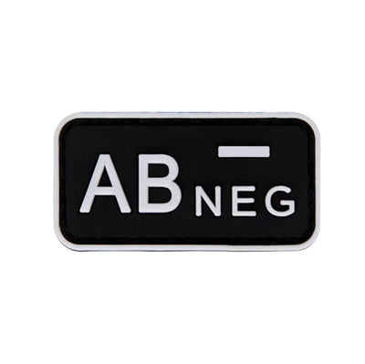 Patch Tipo Sanguíneo (A+, B+, AB+, O+, A-, B-, AB-, O-) Preto