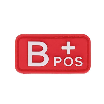 Patch Tipo Sanguíneo (A+, B+, AB+, O+, A-, B-, AB-, O-) Vermelho