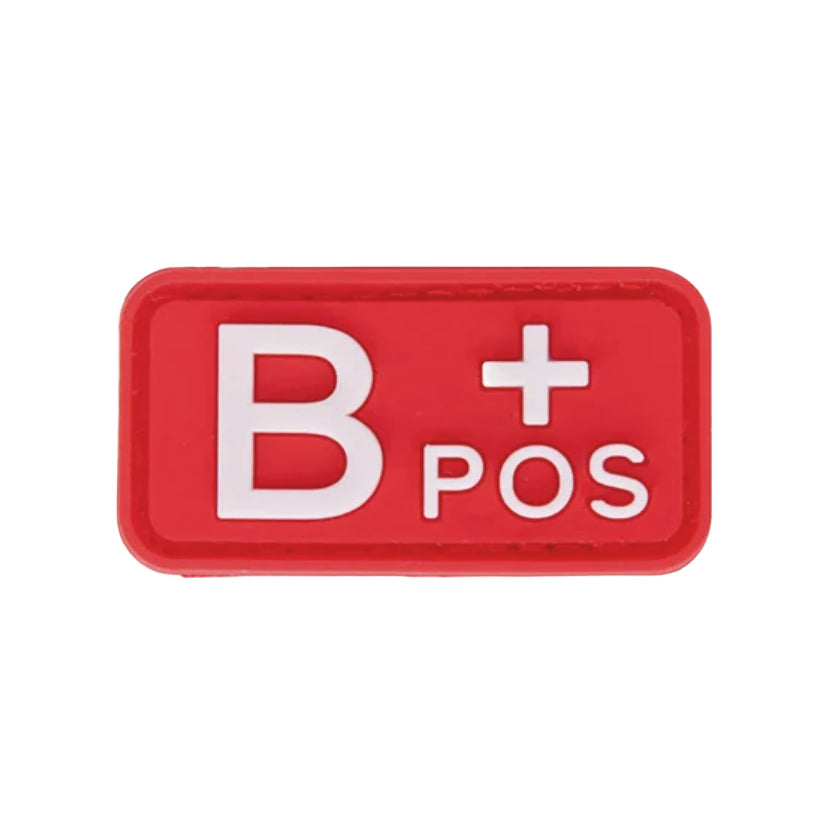 Patch Tipo Sanguíneo (A+, B+, AB+, O+, A-, B-, AB-, O-) Vermelho