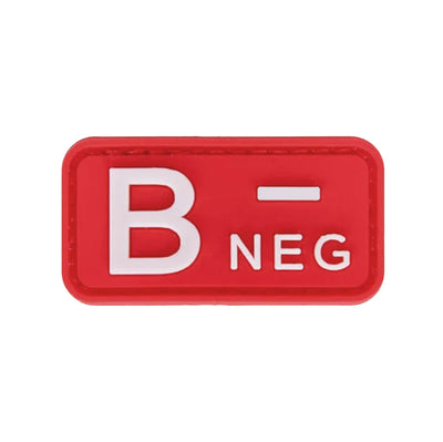 Patch Tipo Sanguíneo (A+, B+, AB+, O+, A-, B-, AB-, O-) Vermelho