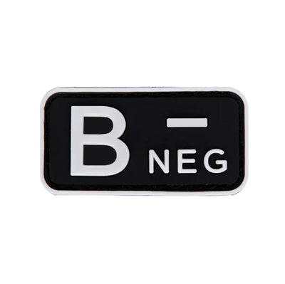 Patch Tipo Sanguíneo (A+, B+, AB+, O+, A-, B-, AB-, O-) Preto