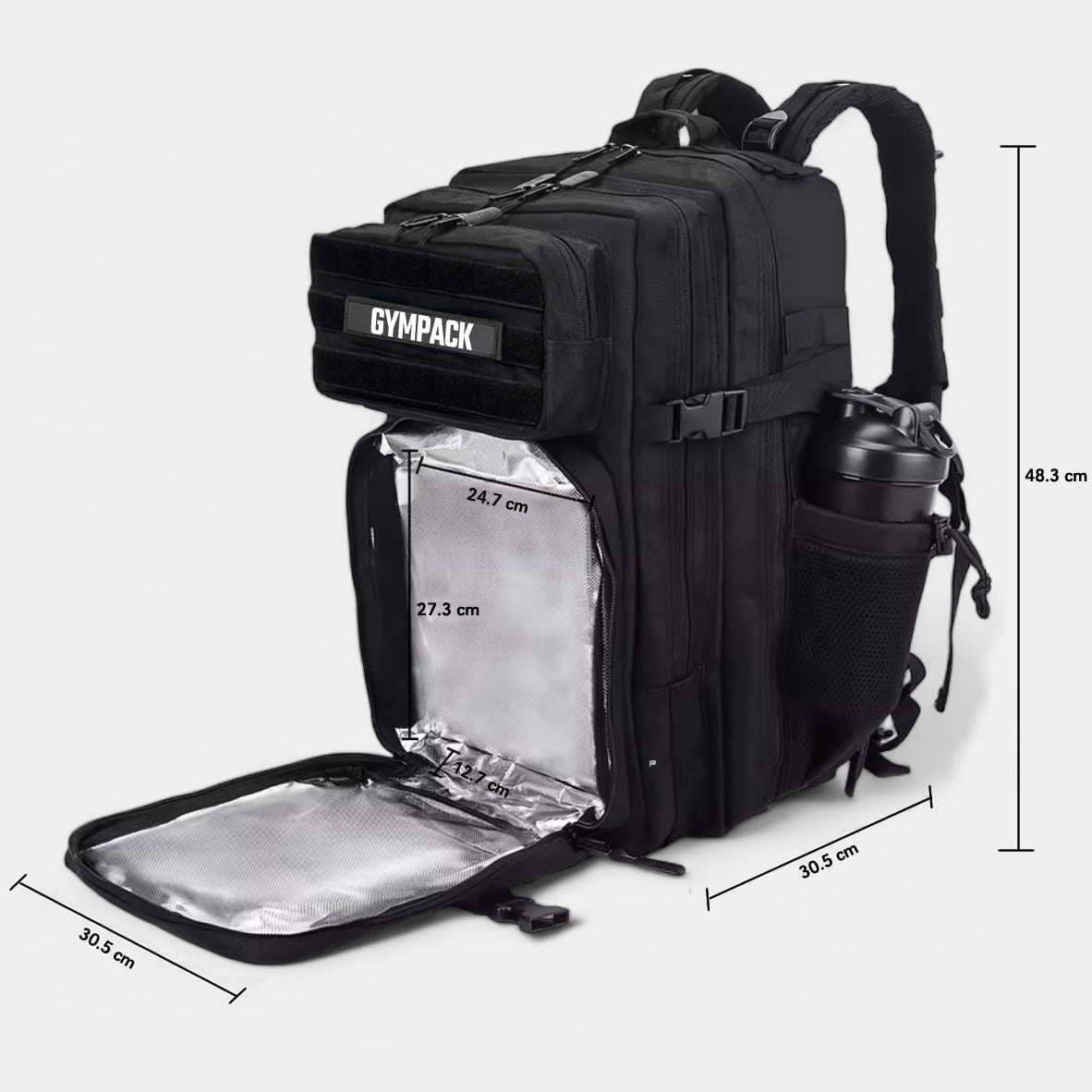 Mochila Térmica Gympack 50L Preta