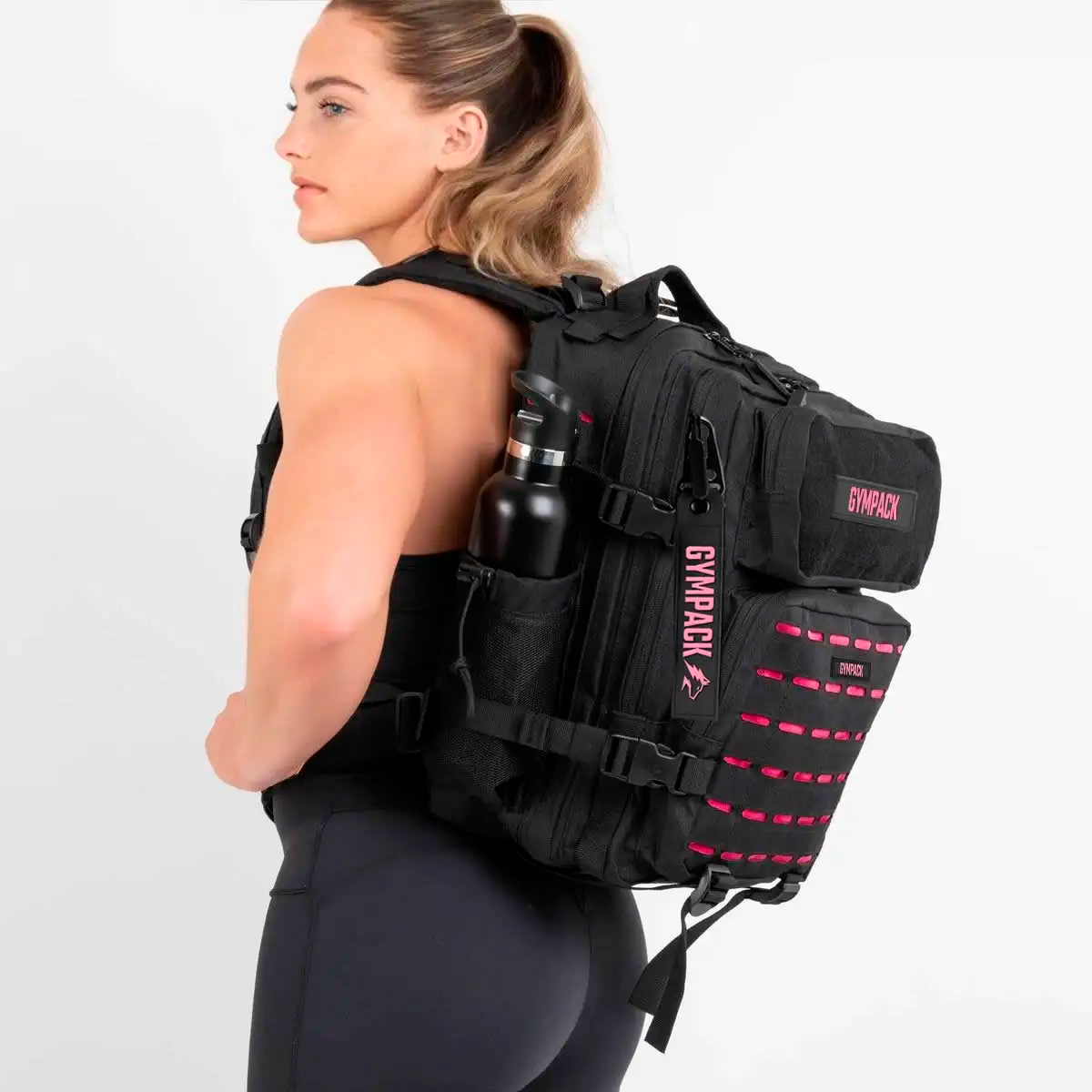 Gympack Pro 25L Preta e Rosa