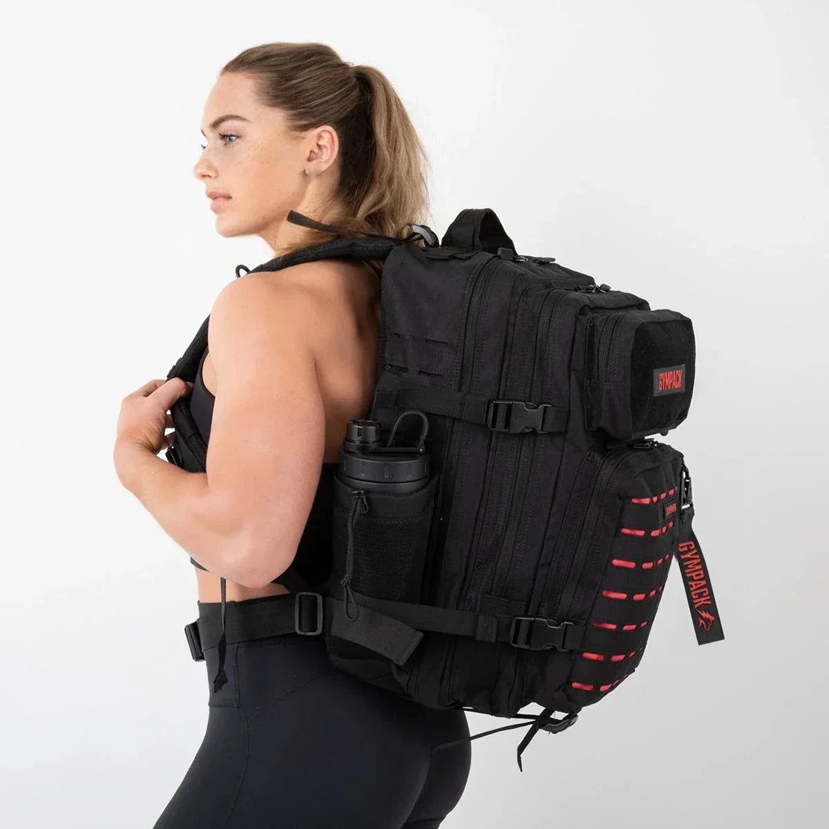 Gympack Pro 50L Preta e Vermelha