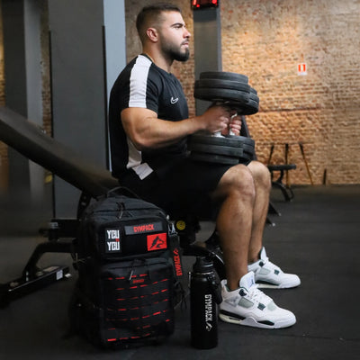 Gympack Pro 50L Preta e Vermelha