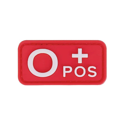 Patch Tipo Sanguíneo (A+, B+, AB+, O+, A-, B-, AB-, O-) Vermelho