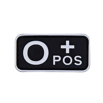 Patch Tipo Sanguíneo (A+, B+, AB+, O+, A-, B-, AB-, O-) Preto