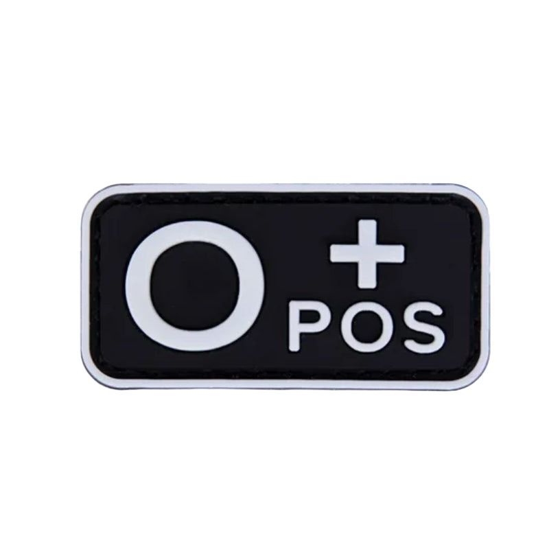Patch Tipo Sanguíneo (A+, B+, AB+, O+, A-, B-, AB-, O-) Preto